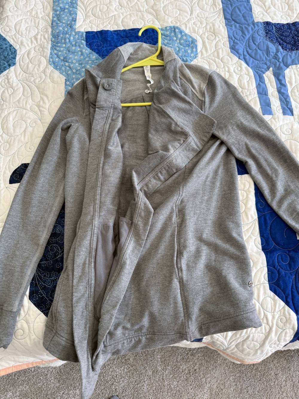 lululemon athletica Gray Open-Front Sweater Cardigan